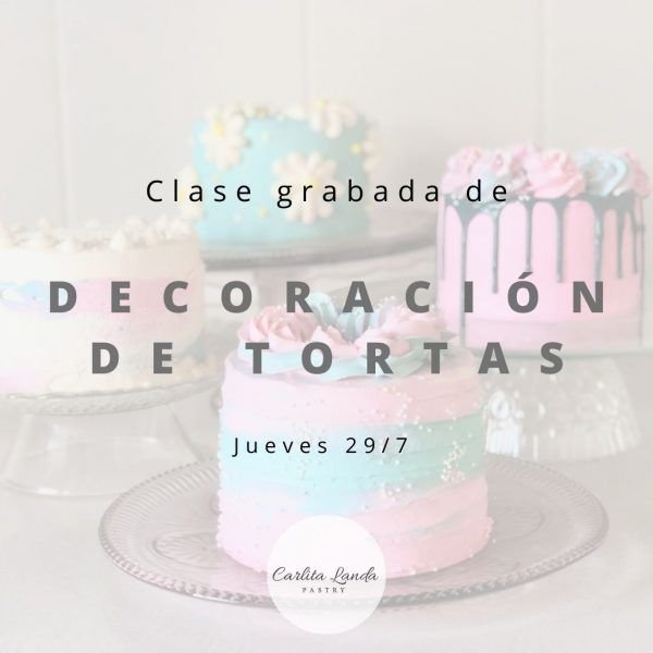 Clase grabada Decoración de tortas